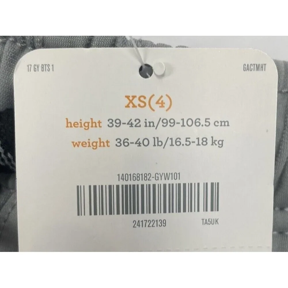 New Gymboree Boys XS 4 Grey Gymgo Active‎ Athletic Shorts Gym Elastic Waist